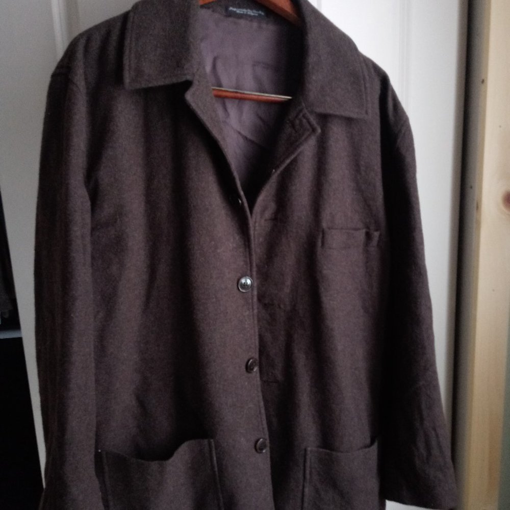 San Felice Bulgarian Wool Blazer Brown Mens Sz XL